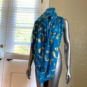 Teal green infinity scarf